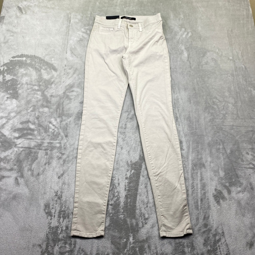 J Brand Skinny Pants Light Khaki Beige Stretch Cotton Size 25 NWT - Needs a Wash